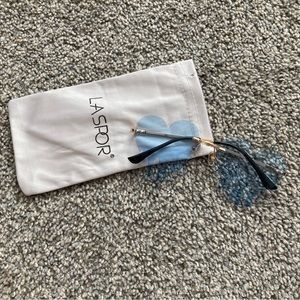 Blue heart sunglasses